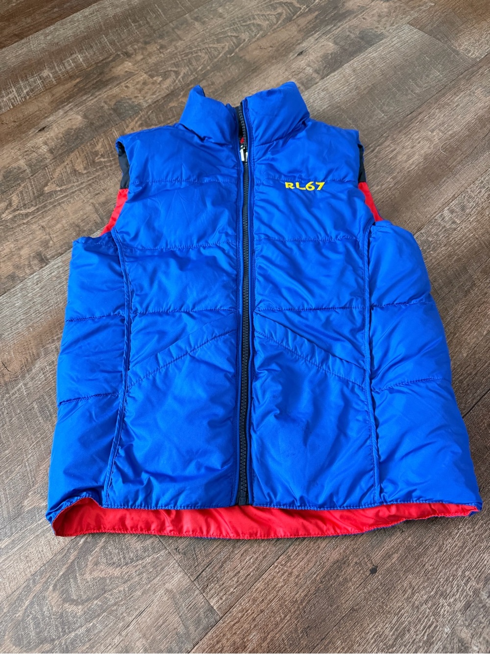 Polo Ralph Lauren Boys Size 8 Reversible RL67 Big Pony Puffer Vest